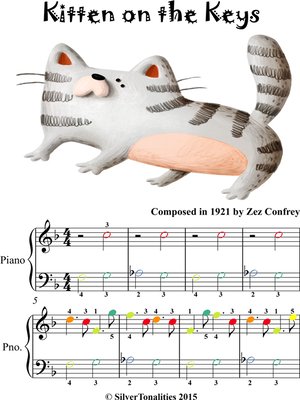 cover image of Kitten on the Keys Easiest Piano Sheet Music with Colored Notes